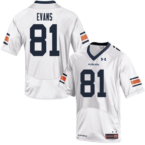 Auburn Tigers Men's J.J. Evans #81 White Under Armour Stitched College 2020 NCAA Authentic Football Jersey MTA8874OU